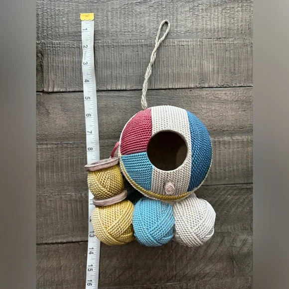 Yarn Birdhouse Hanging Cottagecore Craft Room Decor - Picture 8 of 9